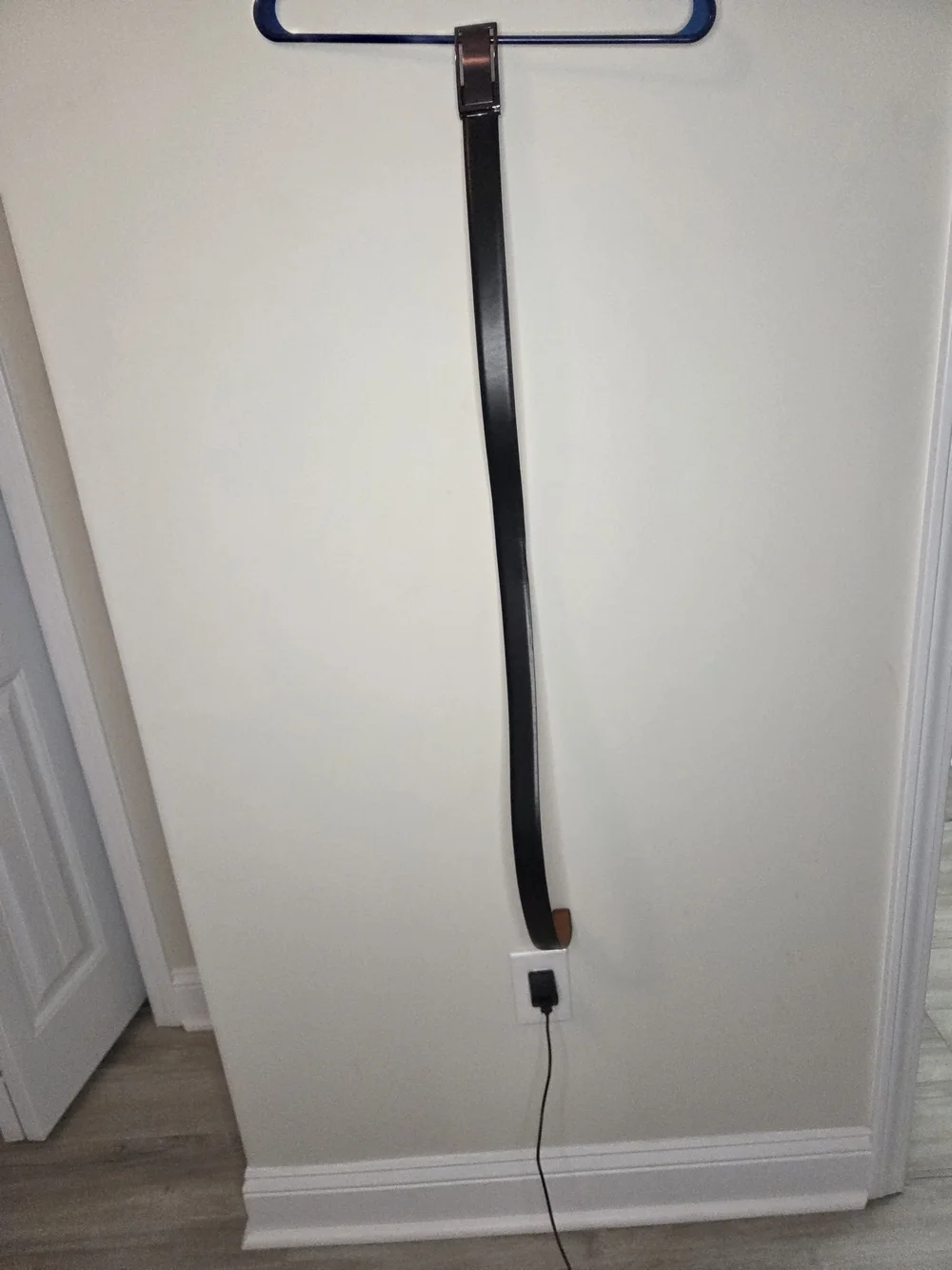 Kenneth Cole Black Belt with Brushed Silver Buckle